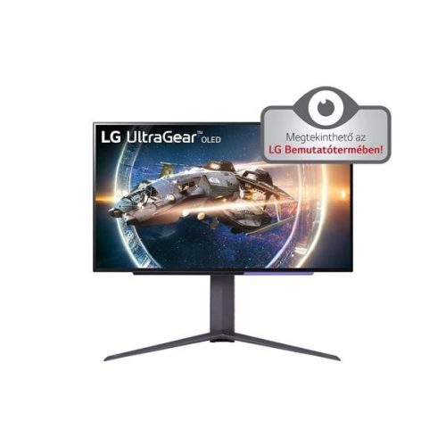 LG Monitor 27" Gamer - 27GR95QE-B (OLED; 16:9; 2560x1440; 240Hz; 0.03ms; 200cd; HDMIx2; DP; USB; G-Sync; HDR, Pivot)