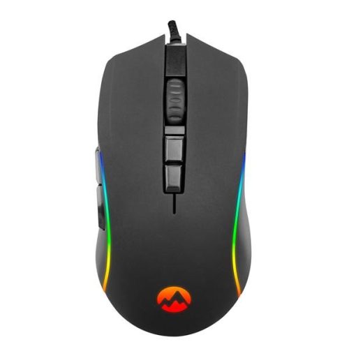 Everest Gamer Egér - SM-GX21 STARTY (6400 DPI, 7gomb, optikai, fekete, RGB LED)