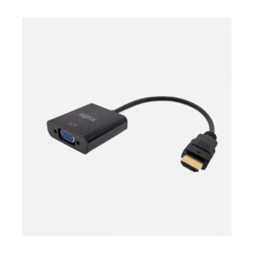 APPROX Kábel átalakító - HDMI to VGA Adapter + audio output