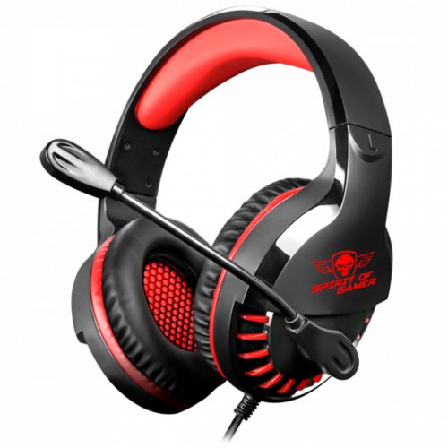 Spirit of Gamer Fejhallgató - PRO-H3 Red (MultiPlatform, mikrofon, 3.5mm jack, hangerőszabályzó, 2m kábel, narancssárga)
