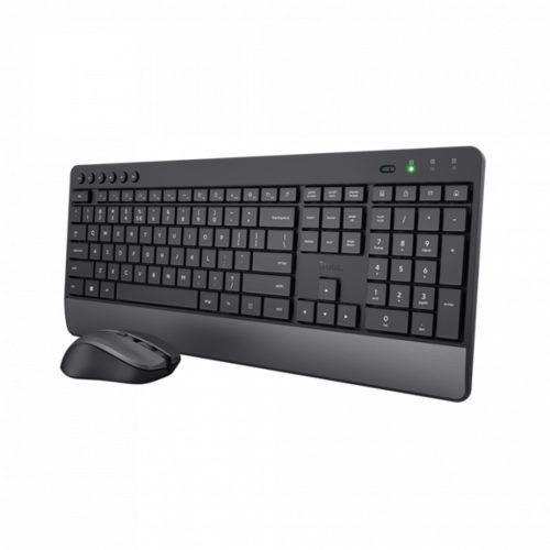 Trust Billentyűzet+Egér Kit Vezeték Nélküli - Trezo Comfort (micro vevő; USB; multimed.; fekete; magyar)