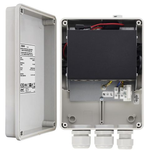 Pulsar 6 portos PoE switch (30 W) kültéri dobozban; 4 PoE + 2 uplink port; nem menedzselhető