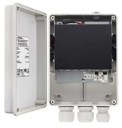Pulsar 6 portos Gbit PoE switch (30 W) kültéri dobozban; 4 PoE + 2 SFP uplink port; nem menedzselhető