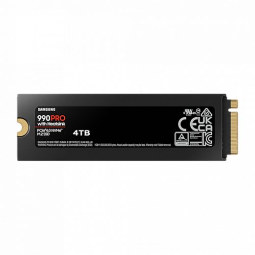 Samsung SSD 4TB - MZ-V9P4T0GW (990 PRO hűtőbordával, PCle 4.0x4, NVMe M.2, 4TB)