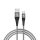 S-Link kábel - SL-STM60M (3A, 12W, Gyorstöltés, MicroUSB, 100cm adat+töltőkábel, szürke)