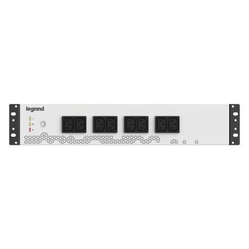 Legrand szünetmentes elosztósor - (uPDU), 19", 2U, 800 VA 480 W BE:C14 aljzat + C13-SCH kábel KI:8xC13 USB-B komm.port